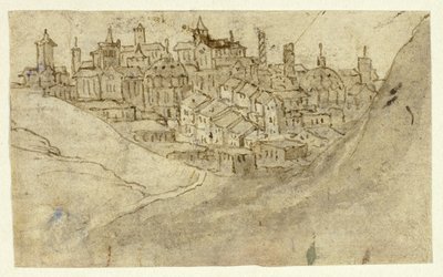 Utsikt över Hill Town av Unknown artist