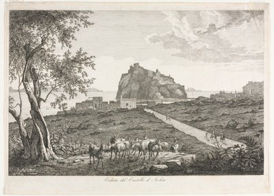 Utsikt över Castello, Ischia av Unknown artist