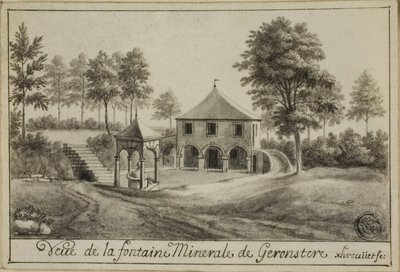 Utsikt över mineralkällan vid Geronstere av Unknown artist