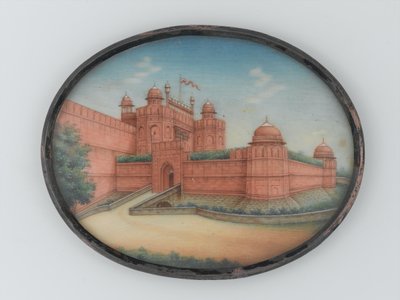 Utsikt över Röda fortet, Delhi, 1850 cirka av Unknown artist