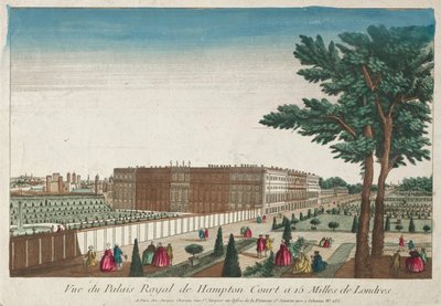 Utsikt över det kungliga palatset i Hampton Court av Unknown artist
