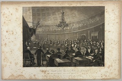 Vy över USA:s senat i sammanträde av Unknown artist