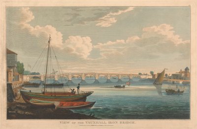 Utsikt över Vauxhall Iron Bridge av Unknown artist