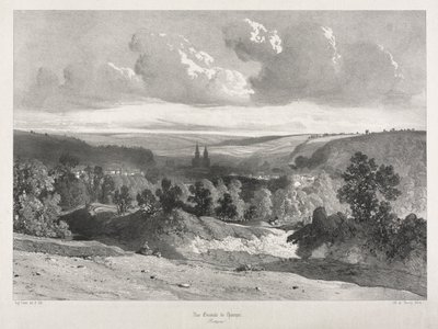 Pittoreska och romantiska resor i det antika Frankrike. Bretagne: Översikt över Quimper av Unknown artist