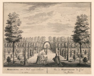 Utsikt över Merenbourg från sidan av trädgården av Unknown artist