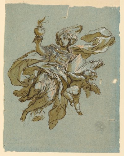 Väggmålning med allegori om vaksamhet av Unknown artist