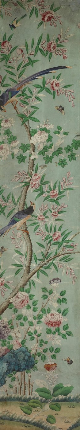 Väggpanel: Fåglar och blommor av Unknown artist