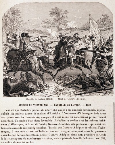 30 års krig: Slaget vid Lutzen (1632) och Gustave Adolphes död. - i "L