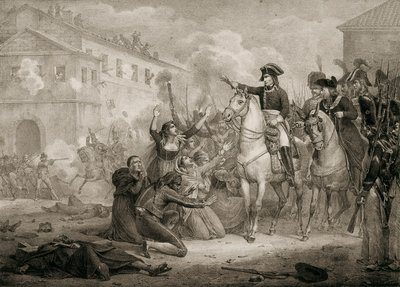 Spaniens självständighetskrig (1808-1814): Spanjorerna ber om medlidande med Napoleon. Madrid, Nationalbiblioteket. av Unknown artist