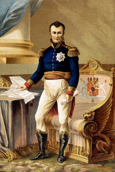 William I av Nederländerna - William I av Nederländerna (1772-1843) med konstitutionen 1815 - William I av Nederländerna - (Guillaume Frederic av Orange-Nassau) av Unknown artist