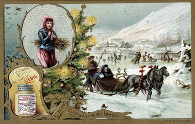 Vinter - Äkta Liebig köttextrakt - Liebig Kromolitografi 1800-tals Liebig av Unknown artist