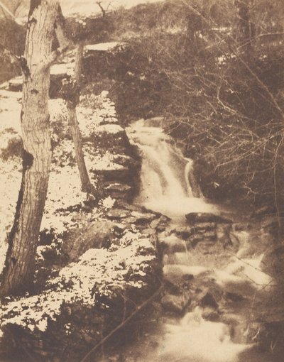 [Vinterlandskap med vattenfall och bäck] av Unknown artist
