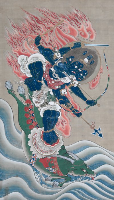 Wisdom King of Great respektingivande kraft (Daiitoku Myōō) av Unknown artist