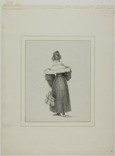 Kvinna sedd bakifrån av Unknown artist