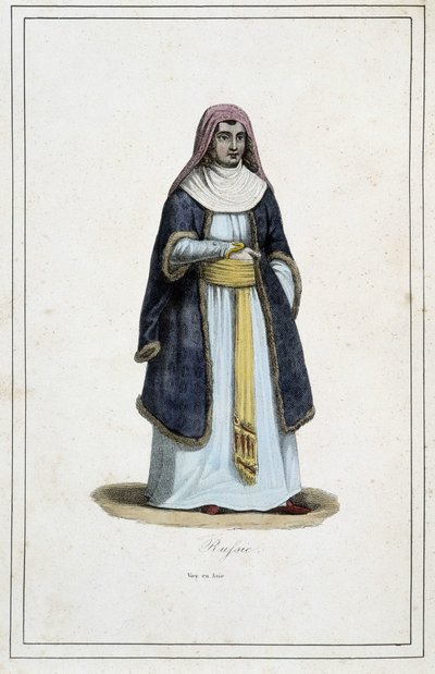 Woman of Russia - i "De olika folken på jorden"" av Fader Paul Jonhanneaud, Librairie des Bons livres av Unknown artist