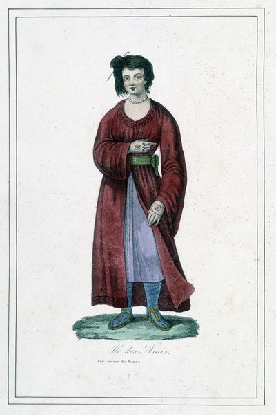 Woman of the Island of Friends - i "" Album des voyages"" av Unknown artist