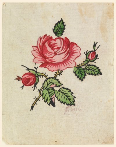 Testprov av träkloss för en tryckt textil av Unknown artist