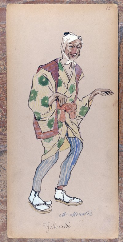 Yakuside-kostym för skapandet av Madame Butterfly av Giacomo Puccini 1904. Samling från Museo della Scala i Milano. av Unknown artist