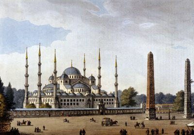 ntinopel. S:t Sofias moské (Hagia Sophia). Gravyr från slutet av 1800-talet av Unknown artist