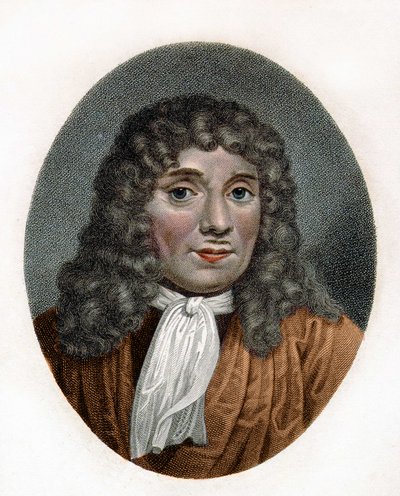 porträtt av Antonie Van Leeuwenhoek eller Anton van Leeuwenhoek, eller Leeuvenhoek, eller Leeuwenhoeck. Holländsk naturforskare (1632 till 1723). 1700-talsgravyr. av Unknown artist