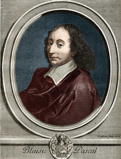 porträtt av Blaise Pascal (1623-1662), fransk fysiker, matematiker och författare. av Unknown artist