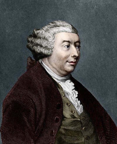 porträtt av David Hume. Skotsk filosof (1711 till 1776). av Unknown artist