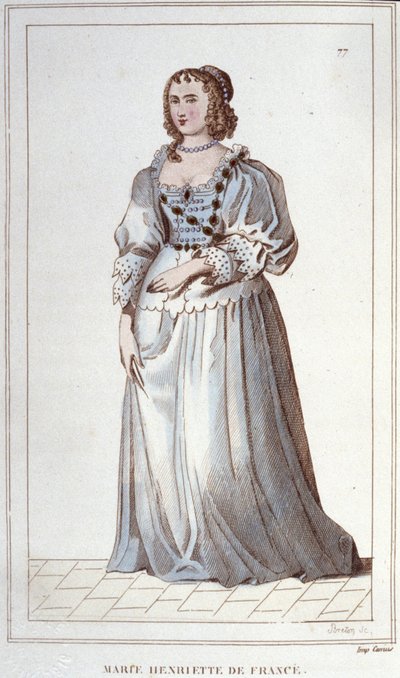 porträtt av Henriette-Marie av Frankrike. Paris av Unknown artist