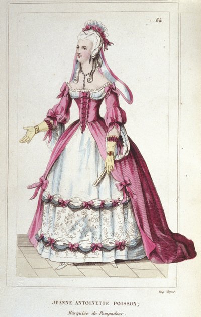 porträtt av Jeanne-Antoinette Poisson, markis av Pompadour (känd som Madame de Pompadour av Unknown artist