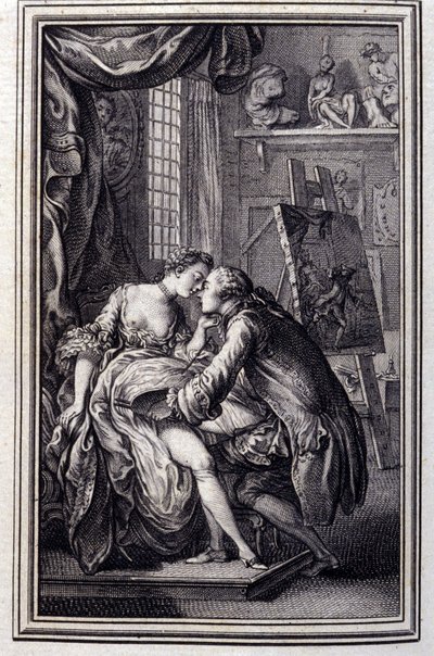 tabellen- i "" Sagor och noveller på vers"" av Jean La Fontaine. 1762. av Unknown artist