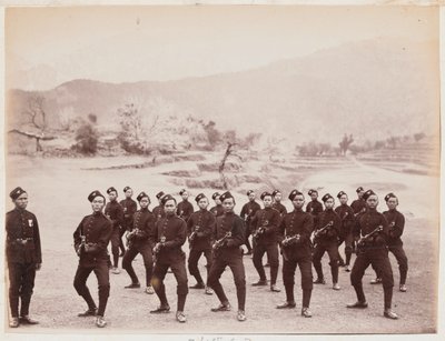 En avdelning av 4:e Gurkha (gevärs) regementet av Unknown photographer