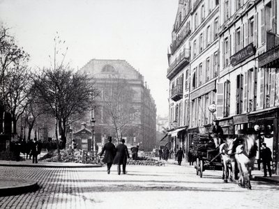 På rue de Paris med Ambigu-teatern (3:e arrondissement) av Unknown photographer