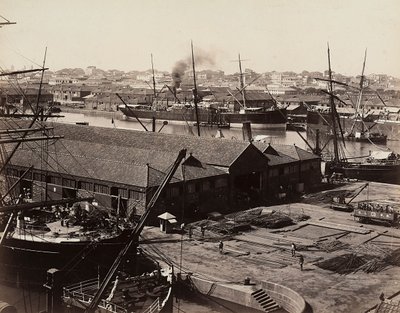 Bombays hamn, Indien av Unknown photographer