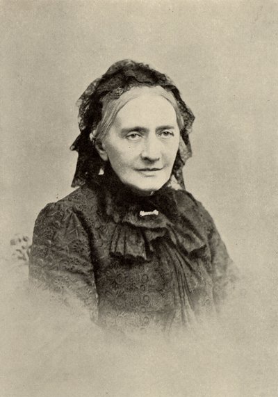 Clara Schumann (född Clara Wieck - 1819-1896) tysk pianist på ålderns höst (tryck) av Unknown photographer