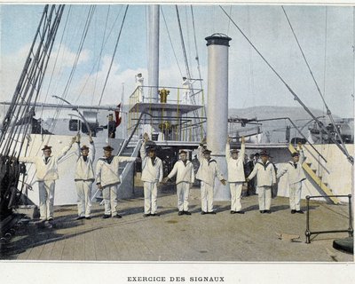 Exercise des Signals - i "" Military album - Navy: Life on board" av Unknown photographer