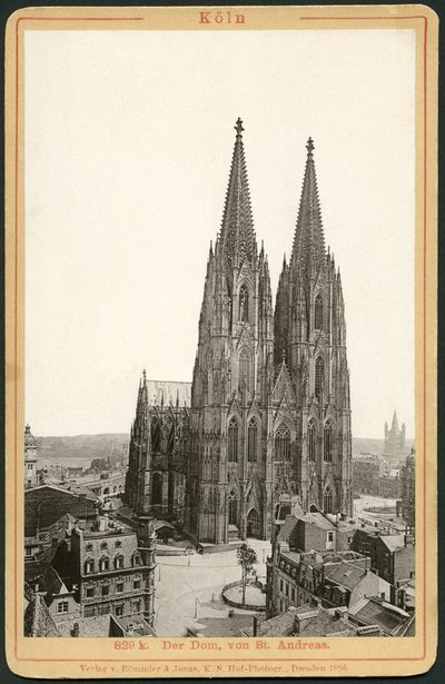 Tyskland, Nordrhein-Westfalen, Köln, domkyrka, utgiven av Roemmler och Jonas, Dresden av Unknown photographer