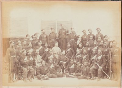 Ghurkha underofficerare och gevärsmän från 4:e Gurkha (gevär) regementet av Unknown photographer