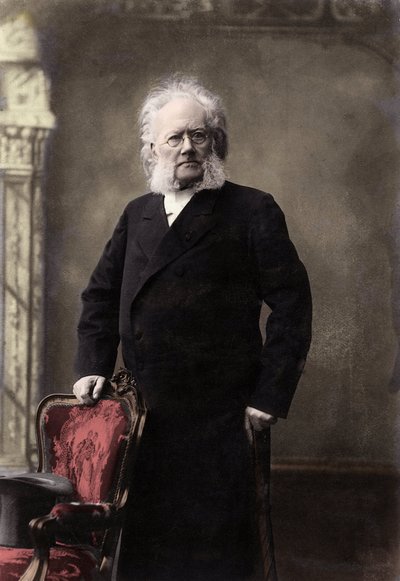 HENRIK IBSEN (1828-1906) norsk poet och dramatiker - Porträtt av Henrik (Henri) Johan Ibsen (1828-1906), norsk dramatiker av Unknown photographer