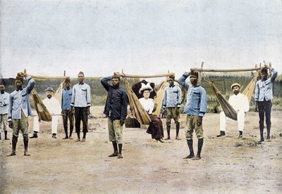 Hamaquaria i Dahomey (Benin), sent 1800-tal av Unknown photographer