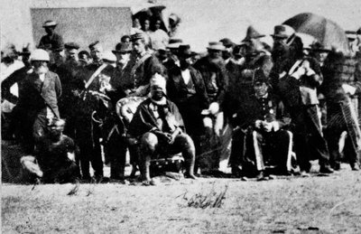 Kung Cetshwayos ?kröning? den 1 september 1873 av Unknown