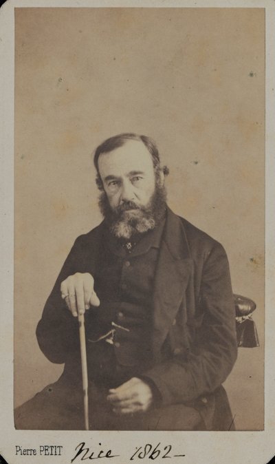Generallöjtnant Sir James Outram i civila kläder, Nice, 1862 av Unknown