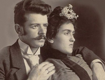 Matilde Calderón och Guillermo Kahlo, Frida Kahlos föräldrar (foto) av Unknown photographer
