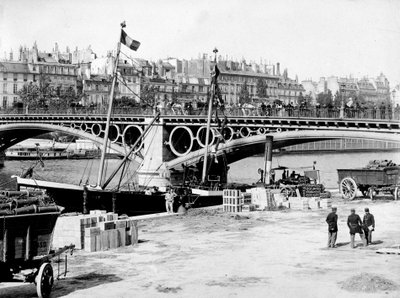 Paris: Karusellbron och hamnen - fotografi, sent 1800-tal av Unknown photographer