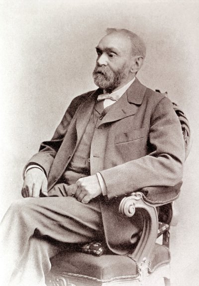 Porträtt av Alfred Nobel. Fotografi. 1800-talet. av Unknown photographer