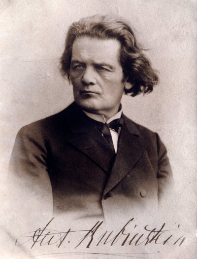 Porträtt av Anton Rubinstein (s/v foto) av Unknown photographer