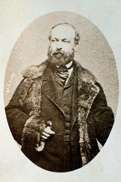 Porträtt av Antonio Bazzini, italiensk kompositör och violinist (s/v foto av Unknown photographer