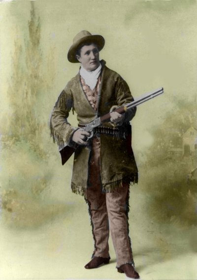 Porträtt av Calamity Jane (1852-1903) (Martha Canary 1852-1903) 1895. av Unknown photographer