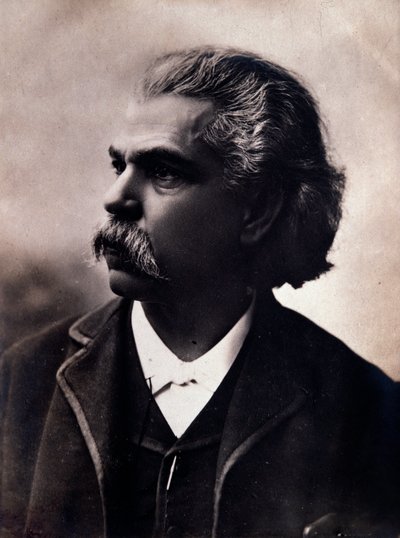 Porträtt av Carlos Andrea Gomes (Gomez) (1836-1896) brasiliansk kompositör Fotografi. 1800-talet. Bologna, civico Museo Museo av Unknown photographer