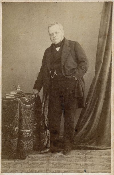 Porträtt av greve Camillo Berso av Cavour (1810-61) - cirka 1855 av Unknown photographer