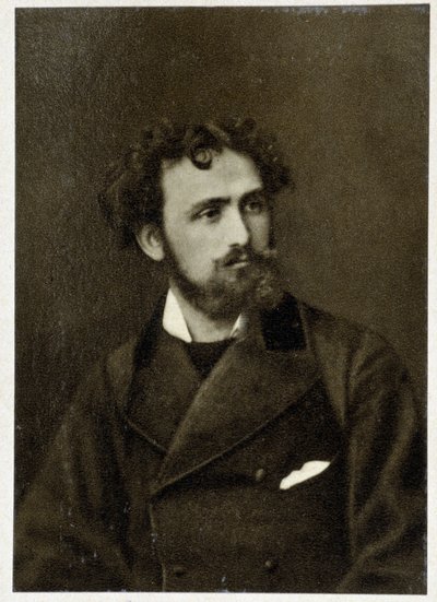 Porträtt av Eugène Delacroix (1798 - 1863) 1854. av Unknown photographer