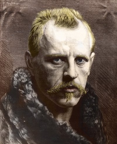 Porträtt av Fridtjof Nansen (1861-1930) (gravyr) av Unknown photographer